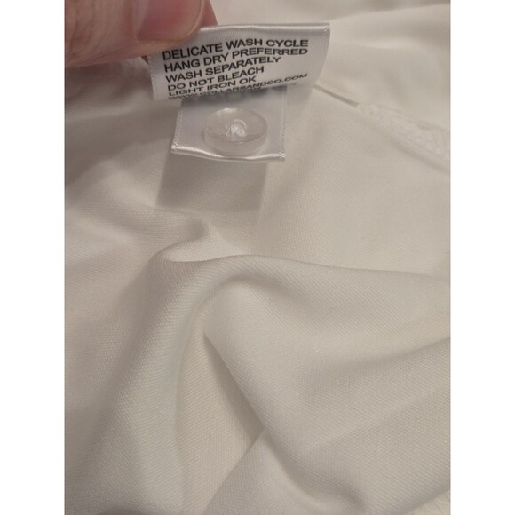 NWOT Collars & Co Men’s L English Spread Collar Polo Shirt – Solid White - Picture 6 of 7